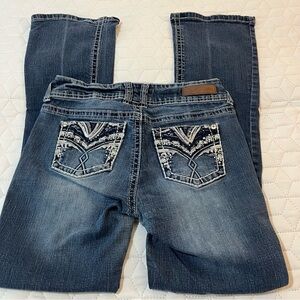 WALLFLOWER Luscious Curvy Fit Low-Rise Bootcut Jeans Women's Junior's Size 5